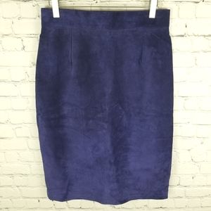 DANIER | suede leather high waist lined vintage pencil skirt